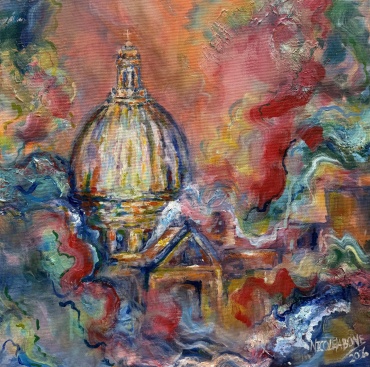 “Fluid I” – Acrylic on Canvas 50cm by 50cm