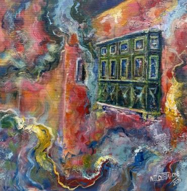 “Fluid II” – Acrylic on Canvas 50cm by 50cm