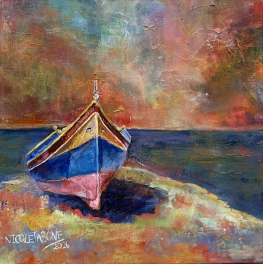 “A day in Malta” – Acrylic on Canvas 40cm by 40cm (Copy)
