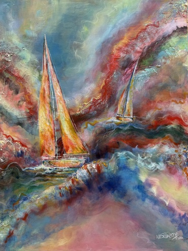 'A world waiting for me..' - Acrylic on Canvas 80cm by 60cm